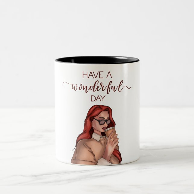 Brown Aesthetic Girl Inspiration Mugg (Center)