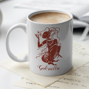 Brown Afrocentric Tribal African Woman Kaffemugg