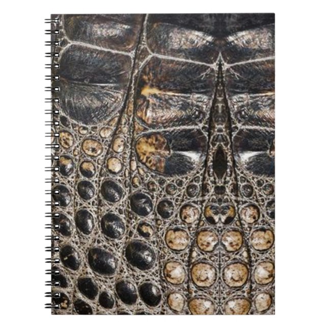 Brown American Alligator Skin Struktur Anteckningsbok (Framsidan)