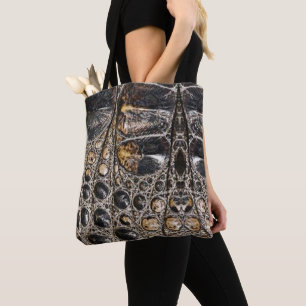 Brown American Alligator Skin Struktur Tygkasse