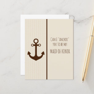 Brown Anchor ska du vara min Maid of honor