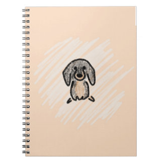 brown and black dachshund notebook anteckningsbok