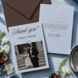 Brown and Blue Wedding Photo Tack Kort