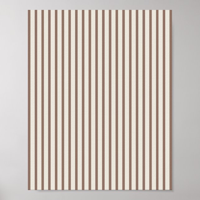 Brown And Cream Striped Poster (Framsidan)
