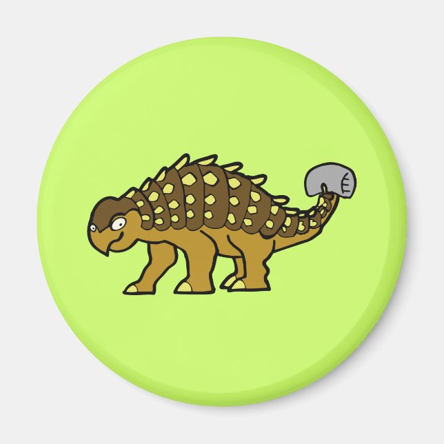 Brown Ankylosaurus Magnet (Framsidan)