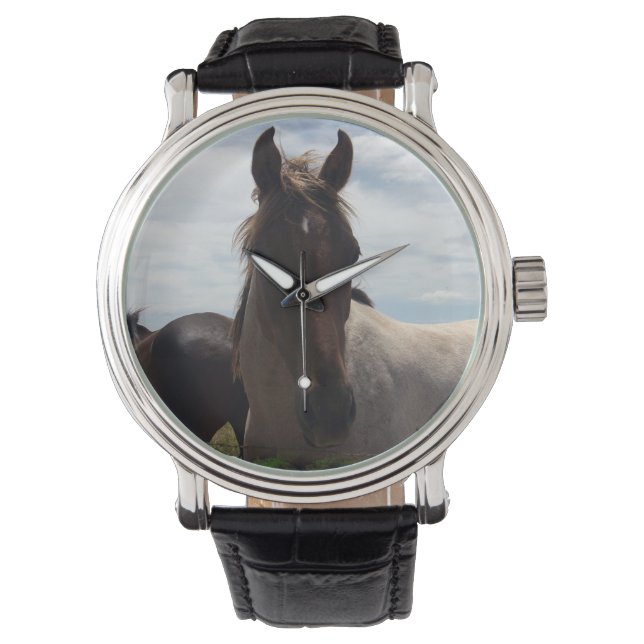 Brown Ansikte Arab Horse Armbandsur (Framsida)