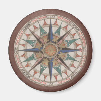 Brown Antique Compass Ro Magnet