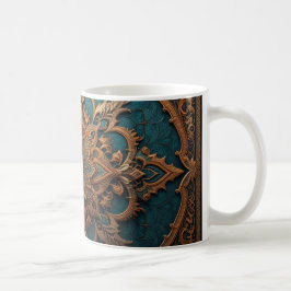 Brown-Aqua Elegance Kaffemugg