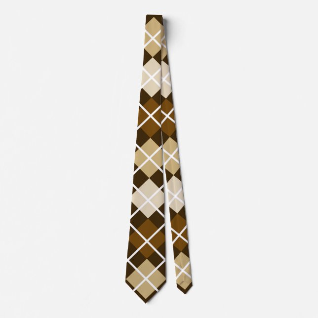 Brown Argyle Tie Slips (Framsida)