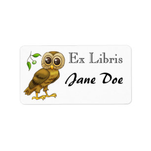 Brown Athenian Uggla Adressetikett