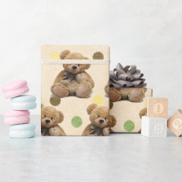 Brown Baby Nallar på Polka dots Presentpapper