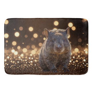 Brown Baby Wombat on Brown Bokeh Bliss, Badrumsmatta