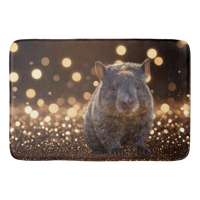 Brown Baby Wombat on Brown Bokeh Bliss, Badrumsmatta (Framsidan)