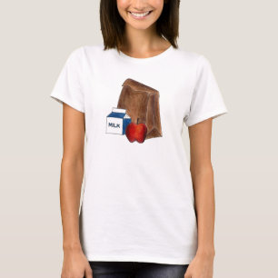 Brown Bag Lunch w/ Apple School Teacher T Shirt