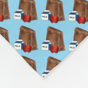 Brown Bag Sack School Lunch Dam Teacher Cafeteria Fleecefilt