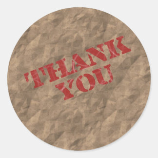 Brown Bag Sticker Runt Klistermärke