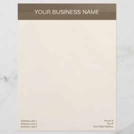 Brown Banner on Beige Brevhuvud