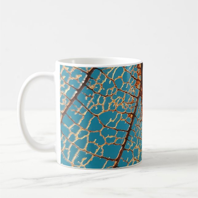 Brown Bare träd under blå himmel på morgonen Kaffemugg (Vänster)