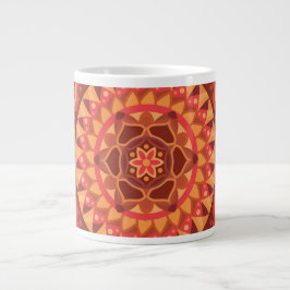 Brown Base Mandala Jumbo Mugg