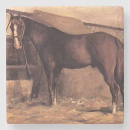 Brown Bay Horse i Stables Stenunderlägg