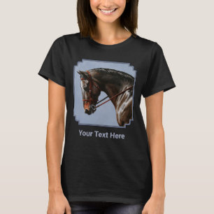 Brown Bay Oldenburg Horse Porträtt T Shirt