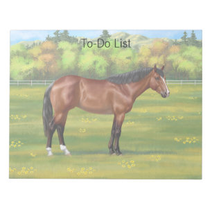 Brown Bay Quarter Horse Anteckningsblock