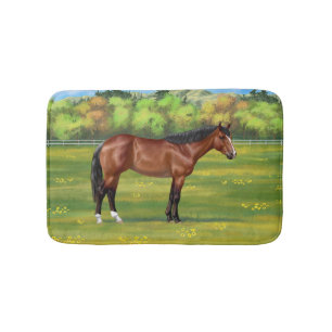 Brown Bay Quarter Horse Badrumsmatta