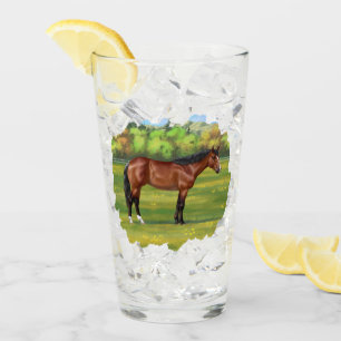 Brown Bay Quarter Horse Glaskopp