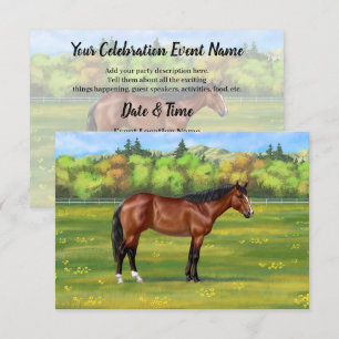 Brown Bay Quarter Horse Inbjudningar
