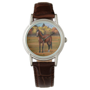 Brown Bay Quarter Horse Stallion Armbandsur
