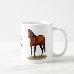 Brown Bay Quarter Horse Stallion Kaffemugg
