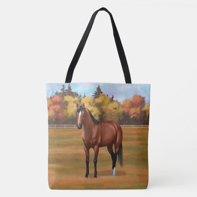 Brown Bay Quarter Horse Stallion Tygkasse (Framsida)