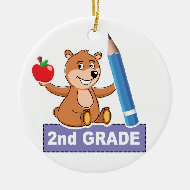 Brown Bear 2:a Klass Julgransprydnad Keramik (Framsidan)