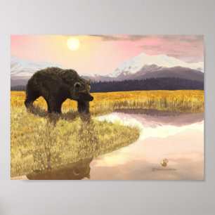 Brown Bear Aeftermiddag Poster