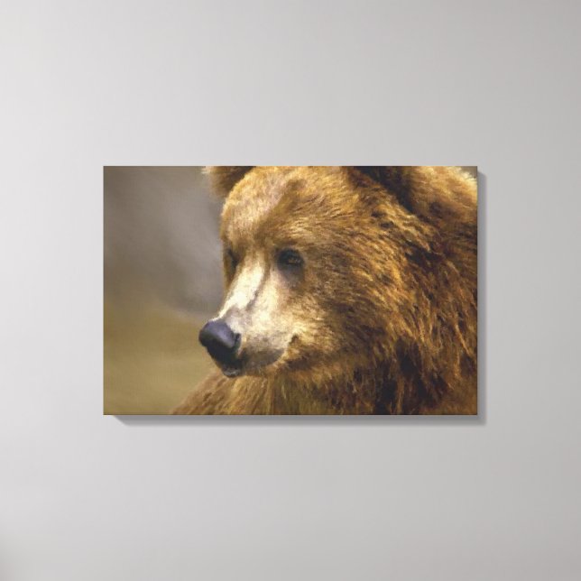 Brown Bear Älskare Canvastryck (Framsida)