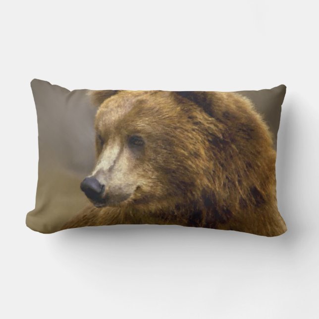 Brown Bear Älskare Lumbarkudde (Framsida)