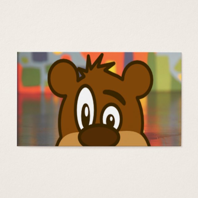 Brown Bear Ansikte Visitkort (Framsidan)
