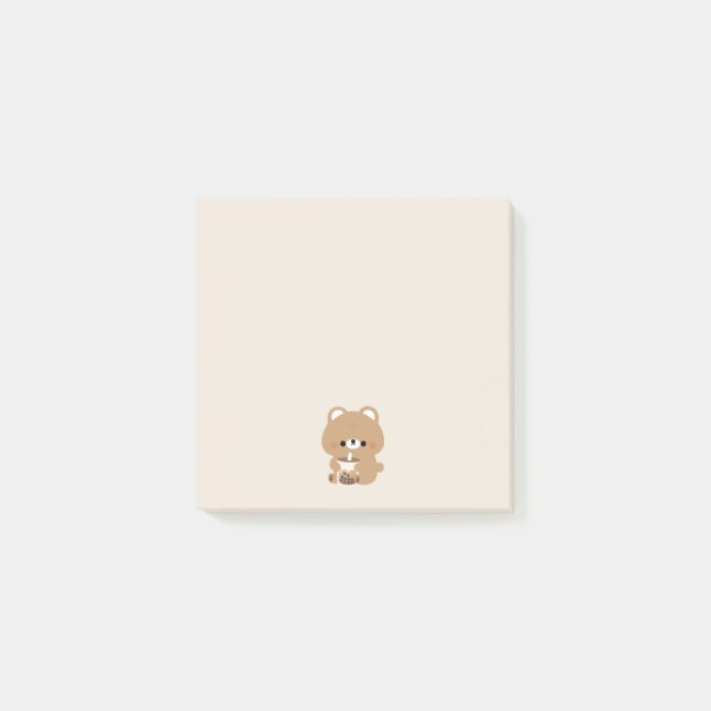 Brown Bear Boba Post-it Block (Framsida)