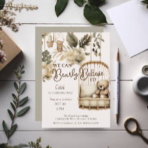 Brown Bear boho botaniskt första födelsedag