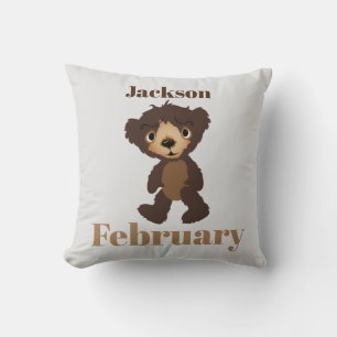 Brown Bear Dekorativ kudde med Namn
