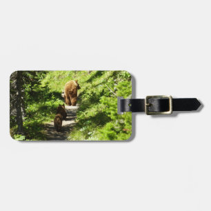 Brown Bear Family Bagagebricka