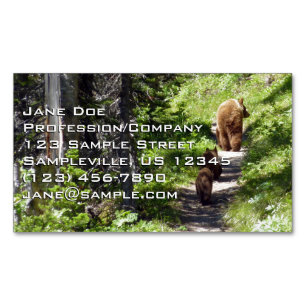 Brown Bear Family Magnetiska Visitkort