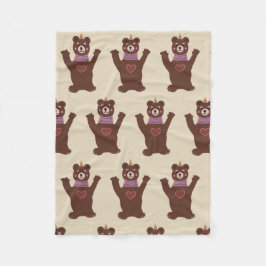 Brown Bear Fleece Blanket