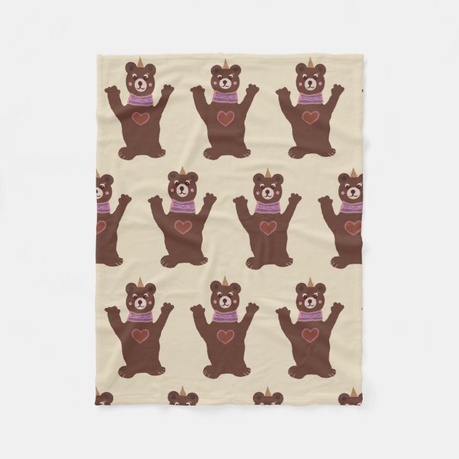 Brown Bear Fleece Blanket (Framsidan)