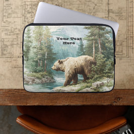 Brown Bear Laptop Fodral