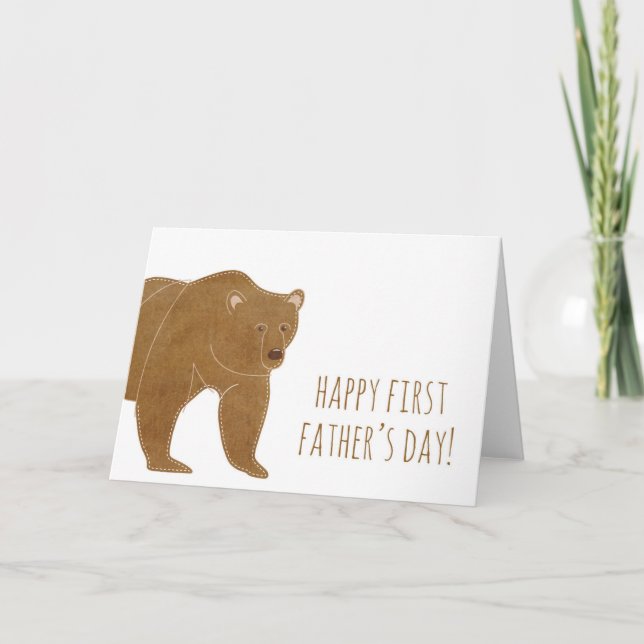 Brown Bear Lycklig First Fars dag Kort (Framsida)