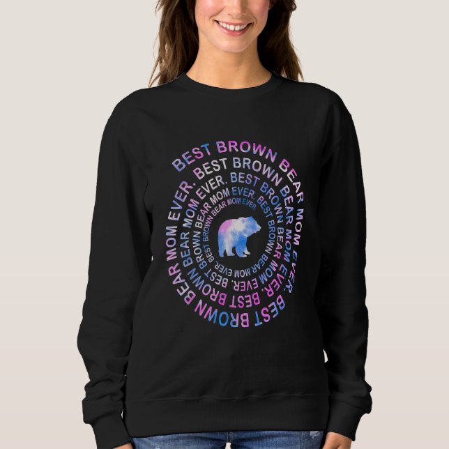 Brown bear Mom Spiral Tie Dye  Mother s Day T Shirt (Framsida)