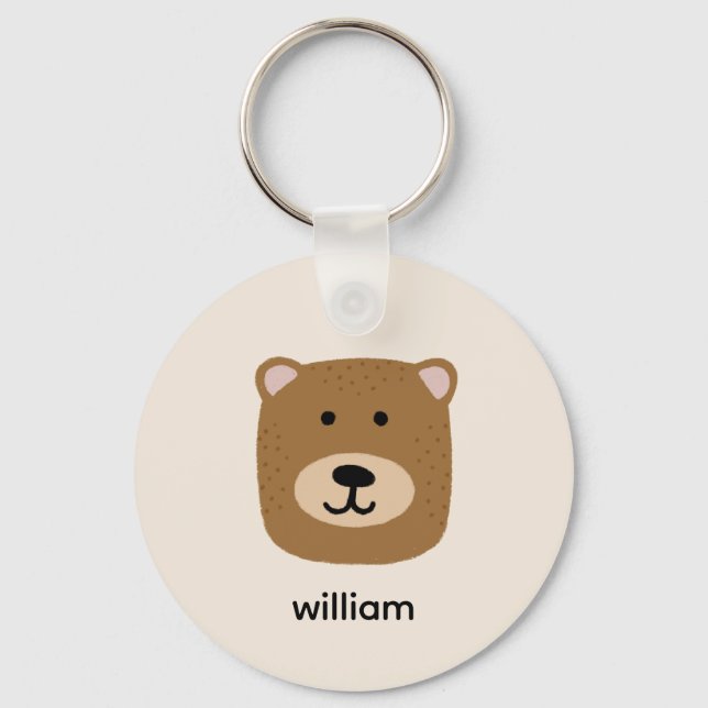Brown Bear namn Nyckelring (Framsida)