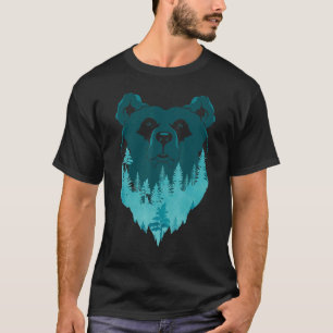 Brown Bear Nature Forest Träd Wildlife Animal B T Shirt