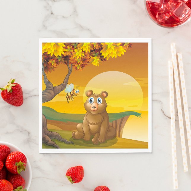 Brown Bear Sunset Pappersservett (Skapare uppladdad)